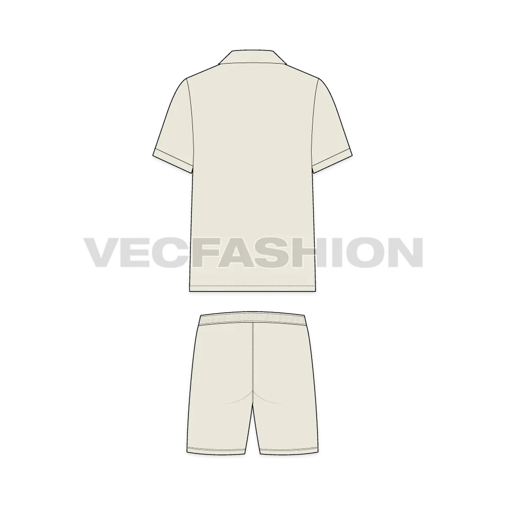 Mens Loungewear Set Flat Sketch