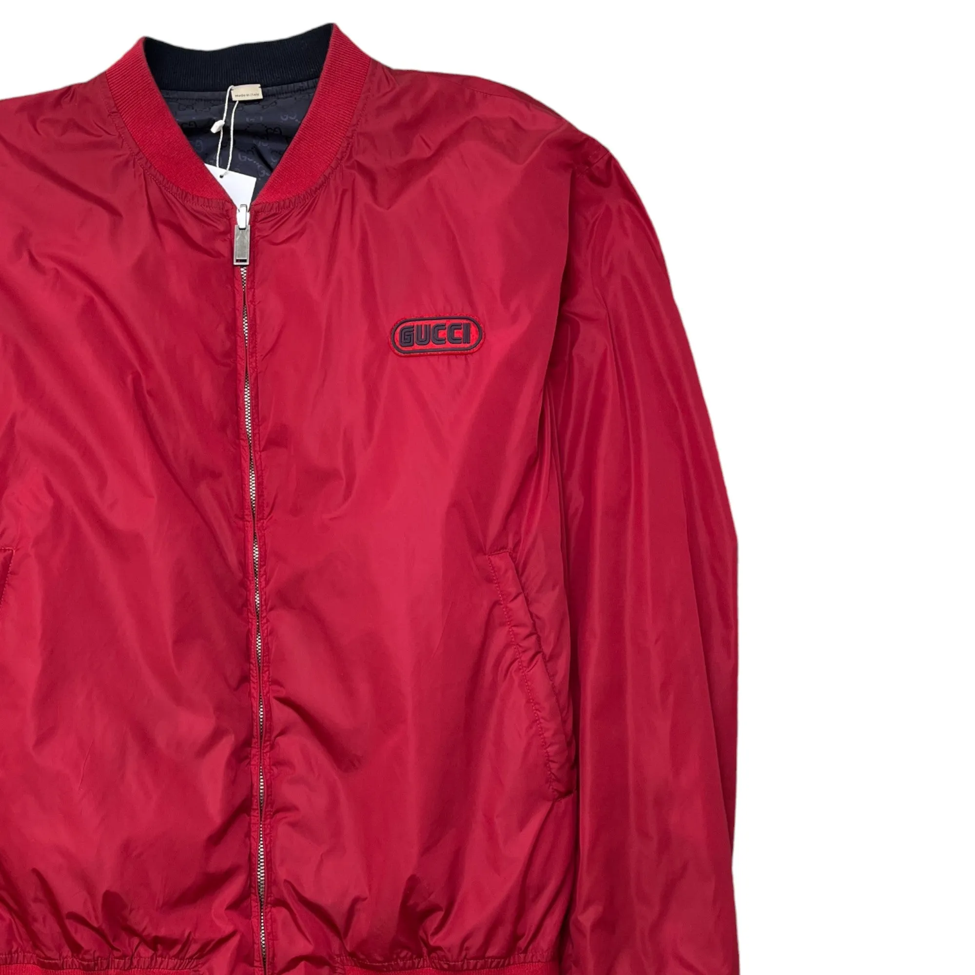 Men's Reversible Gg Bomber Jacket Red Size IT 58 / XXXXL