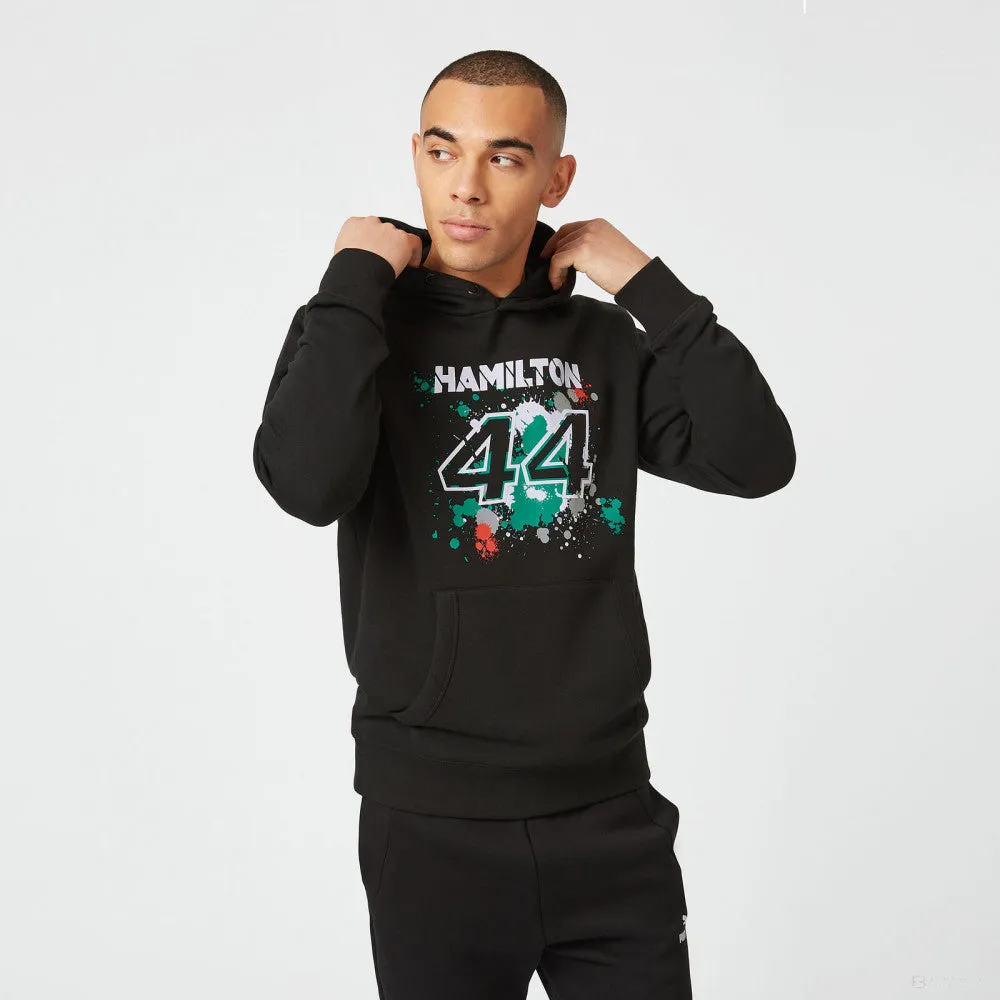 Mercedes Lewis Hamilton Sweathirt, LEWIS #44, Black, 2022