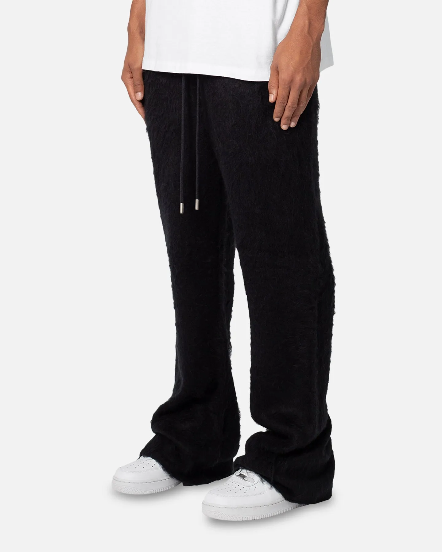 MNML Fuzzy Sweatpants Black