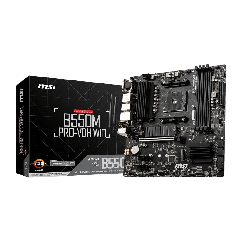 Msi B550M Pro-Vdh Wifi Amd Am4 Matx Gaming Motherboard