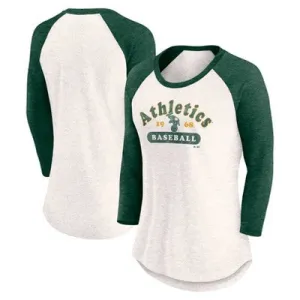 New - MLB Oakland Athletics Women's 3 Qtr Fashion T-Shirt - L