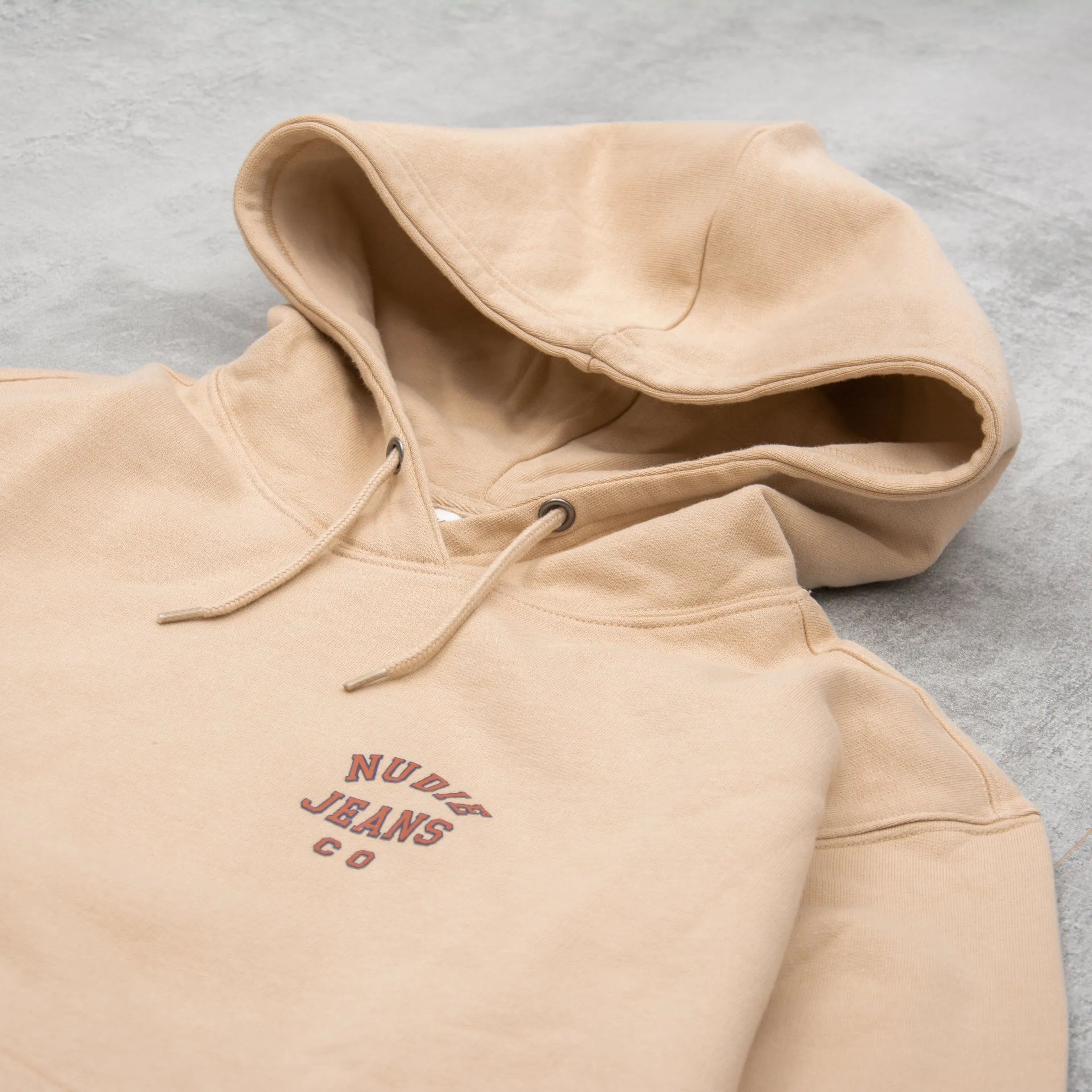 Nudie Franke Logo Hood - Cream