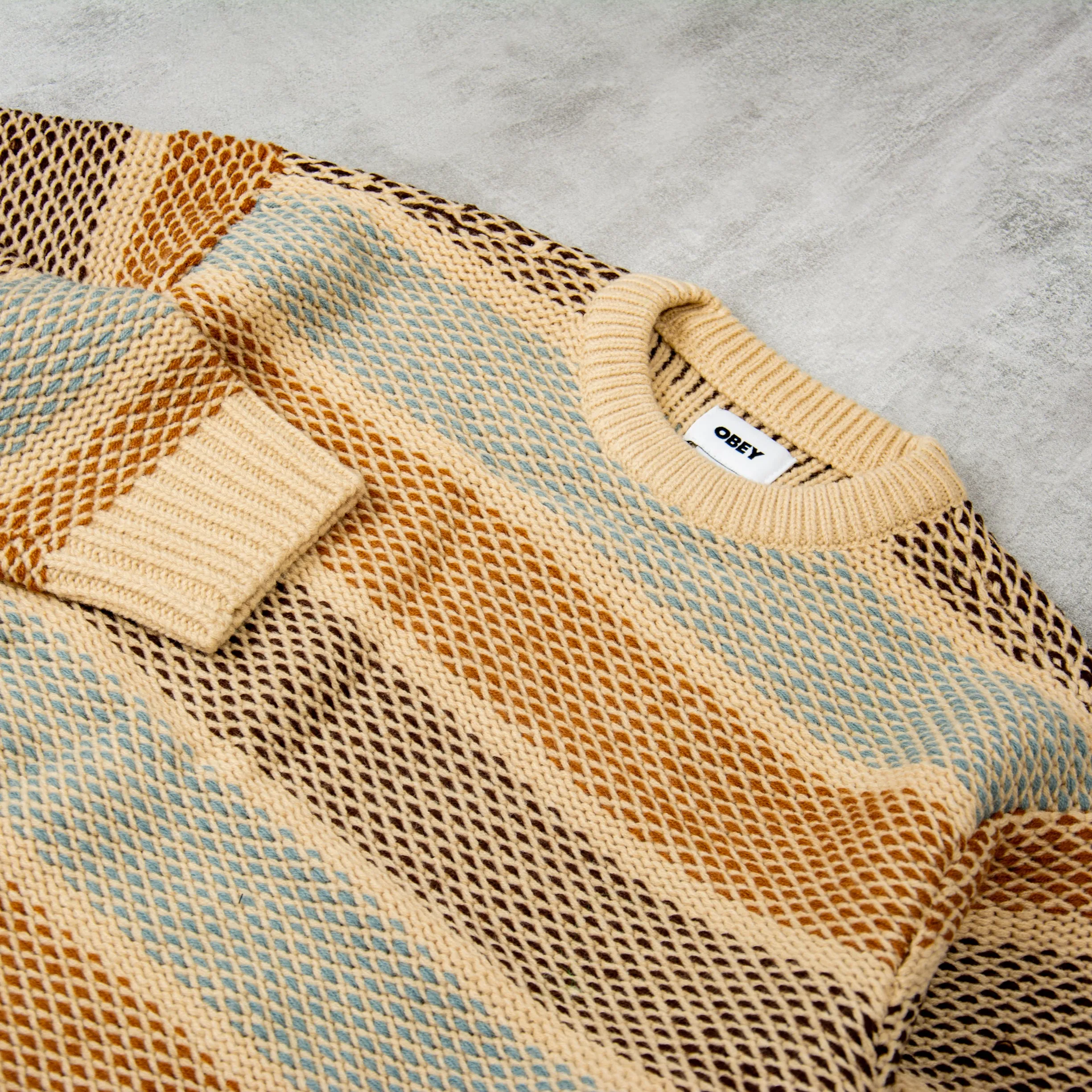 Obey Benjamin Crewneck - Brown Multi