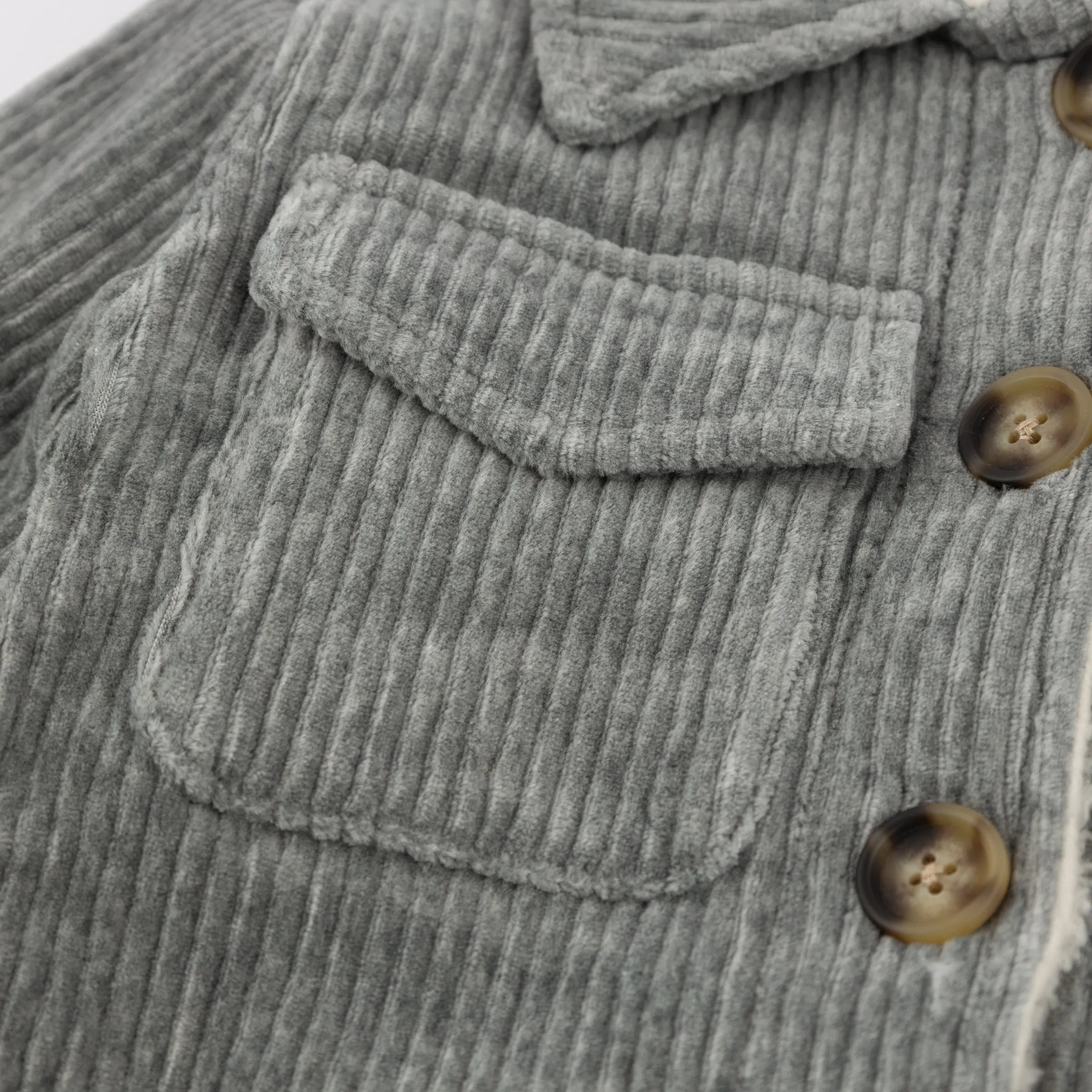 oh baby! Corduroy Shacket Jacket - Heather Gray