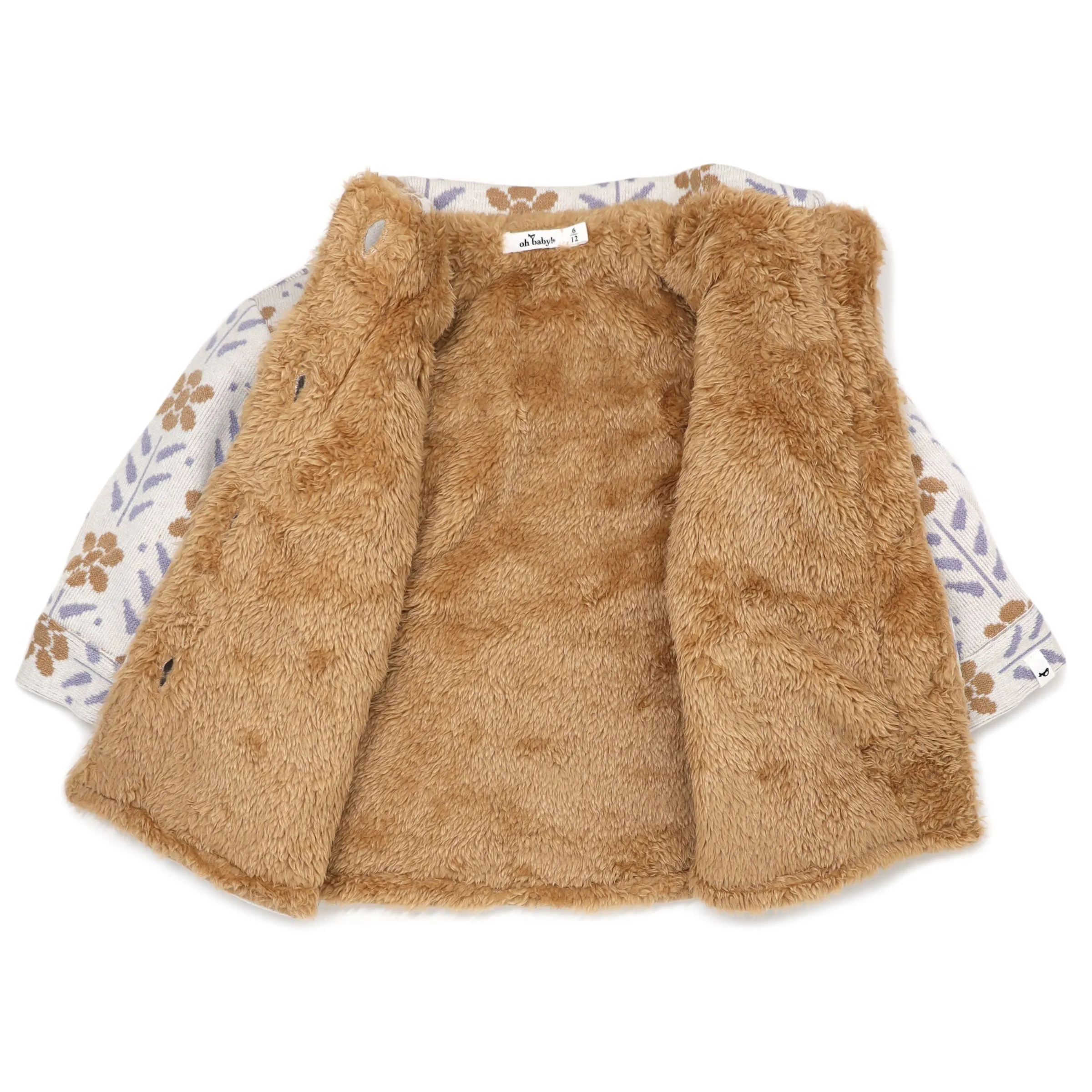 oh baby! Shacket Nordic Double Knit w/Latte Snowdrift Lining - Caramel Wisteria