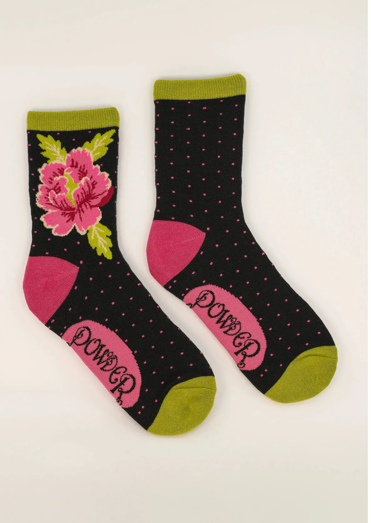 Painted Peony Ankle Socks