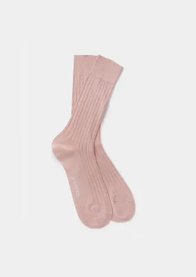 Pale Pink Dress Socks