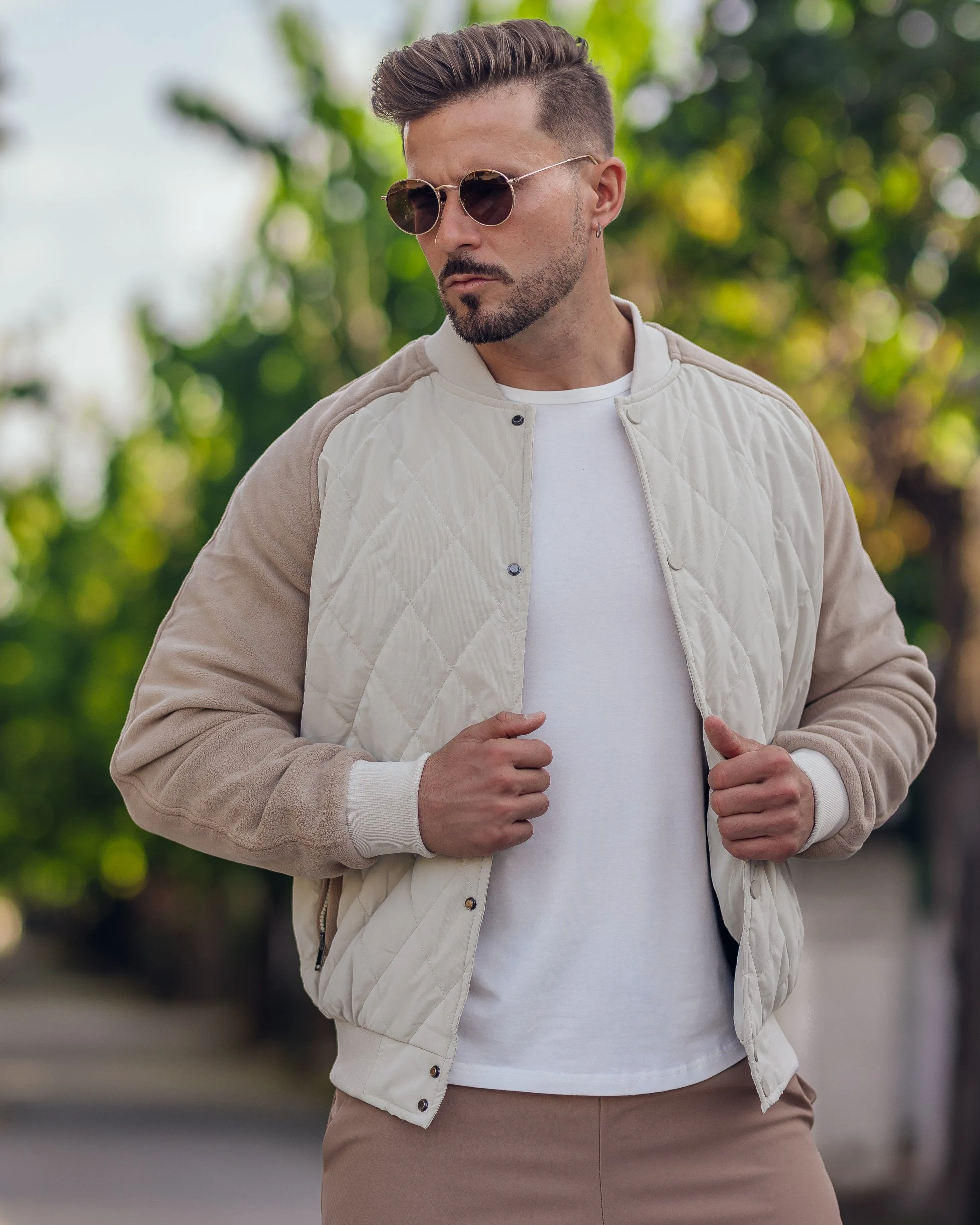 Panelled Hybrid Bomber Jacket New