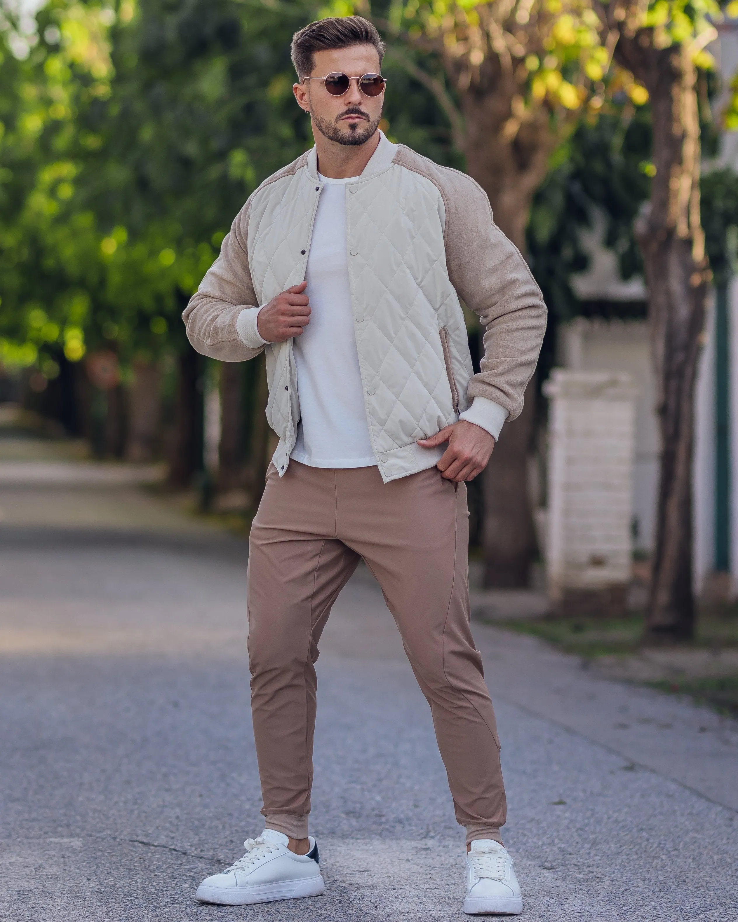 Panelled Hybrid Bomber Jacket New