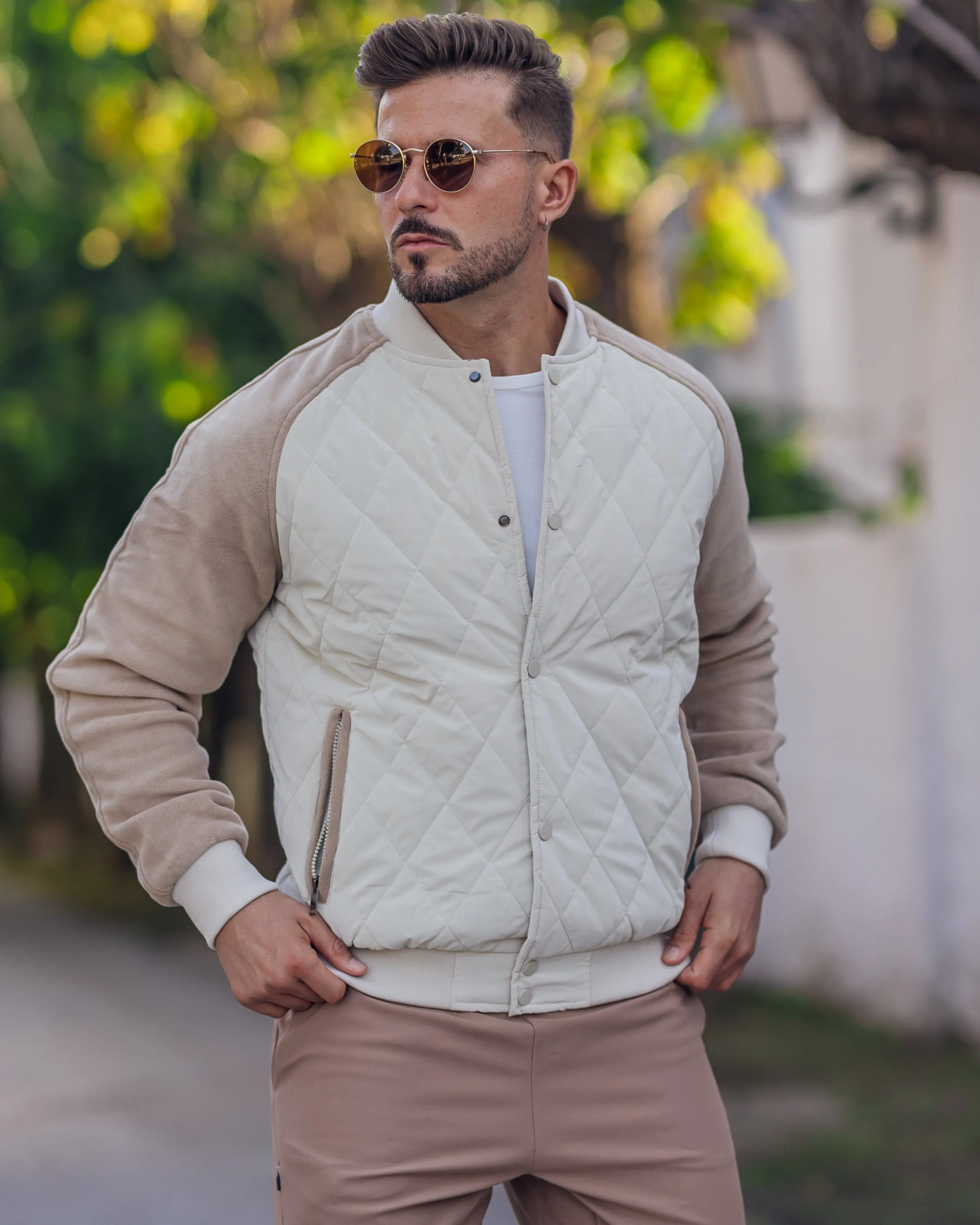 Panelled Hybrid Bomber Jacket New