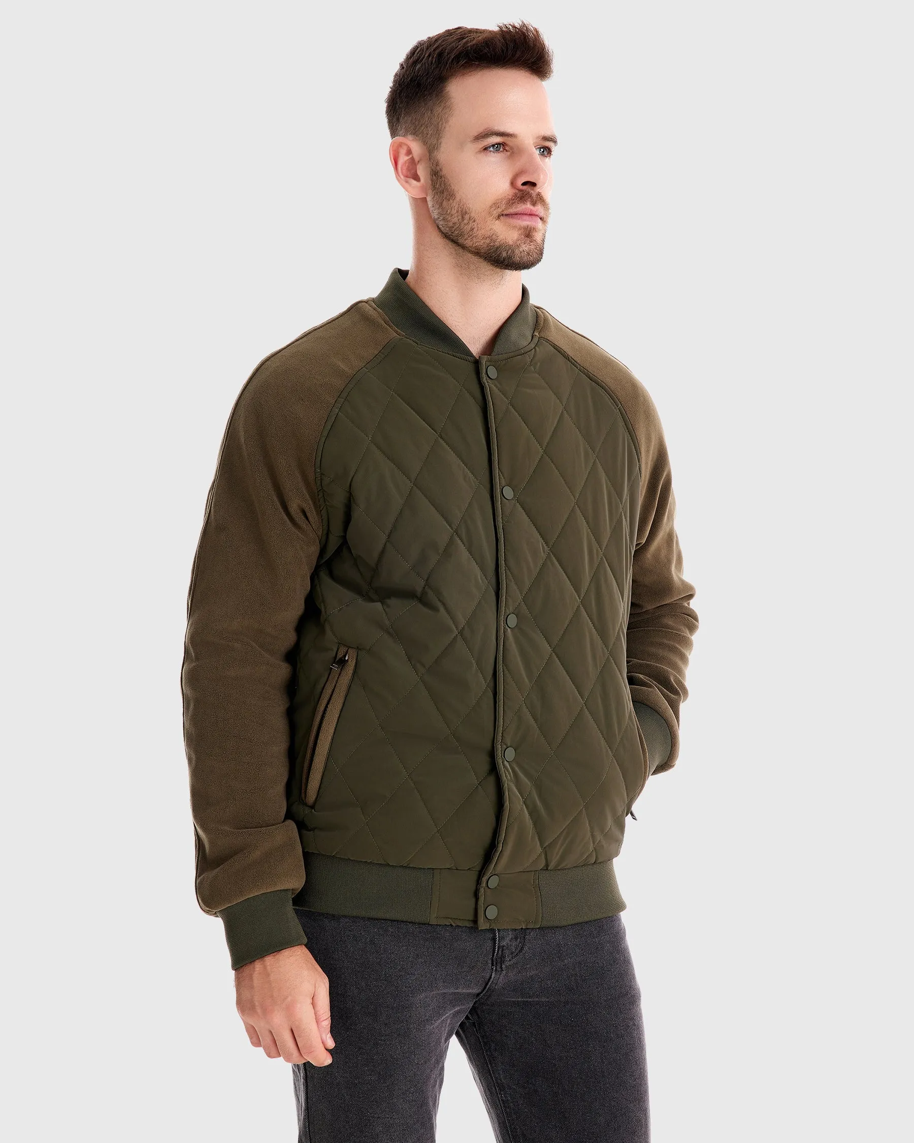 Panelled Hybrid Bomber Jacket New