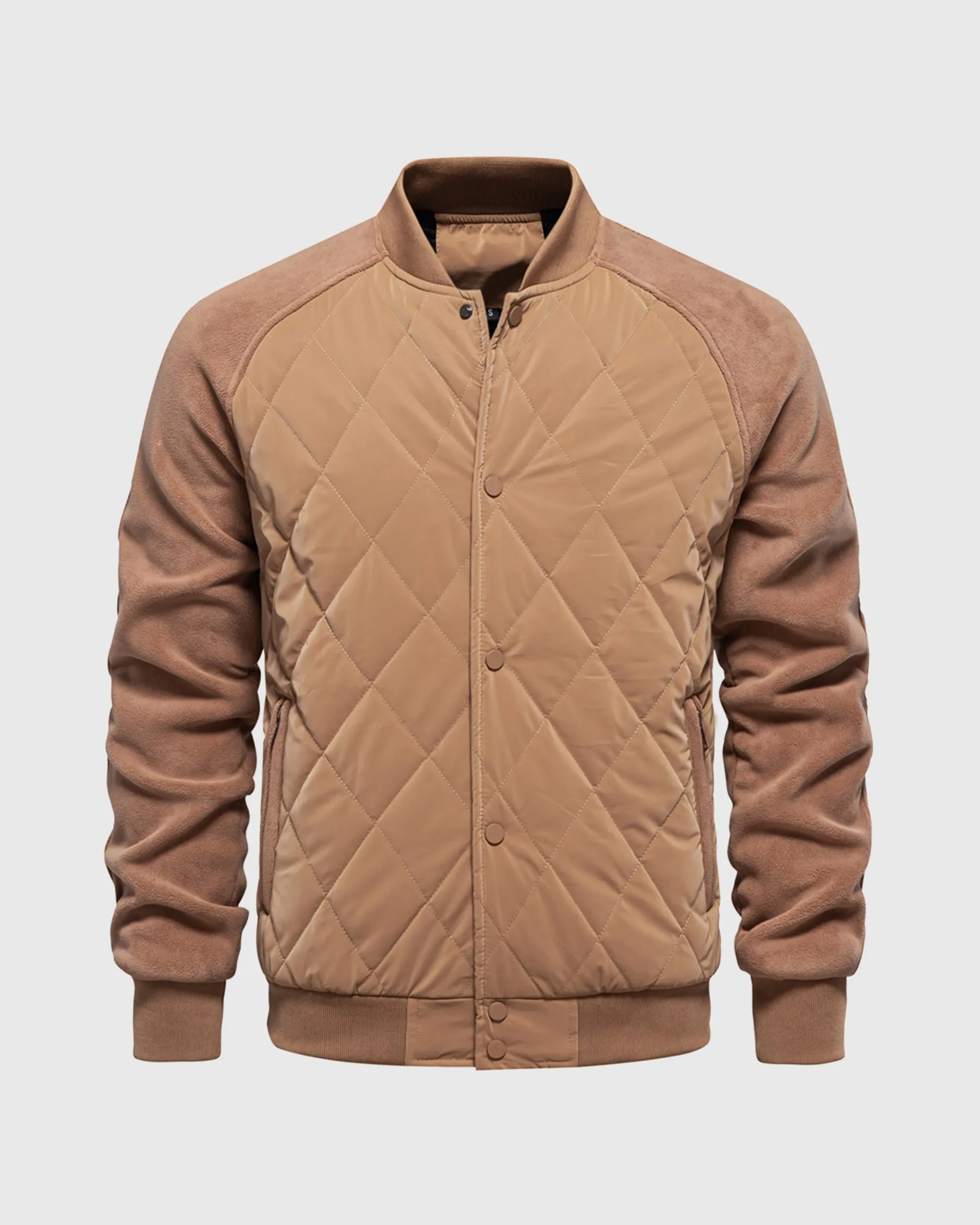 Panelled Hybrid Bomber Jacket