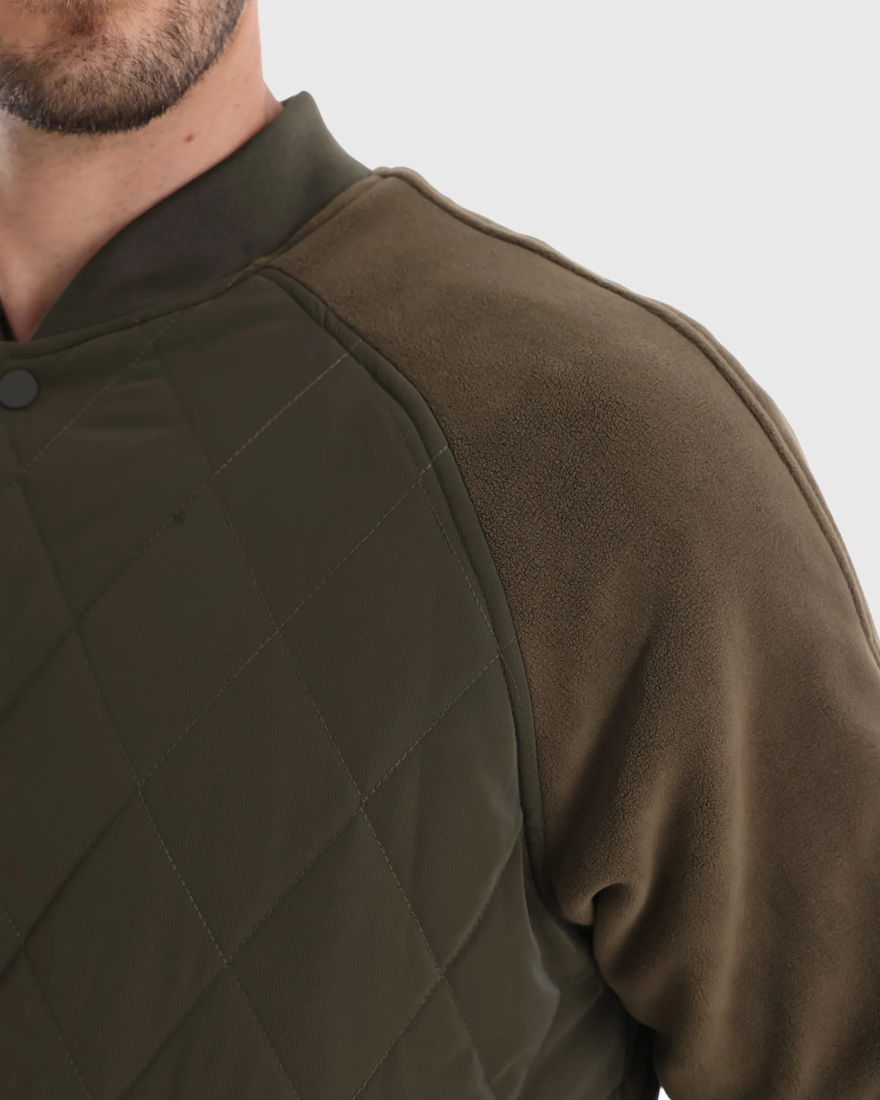 Panelled Hybrid Bomber Jacket