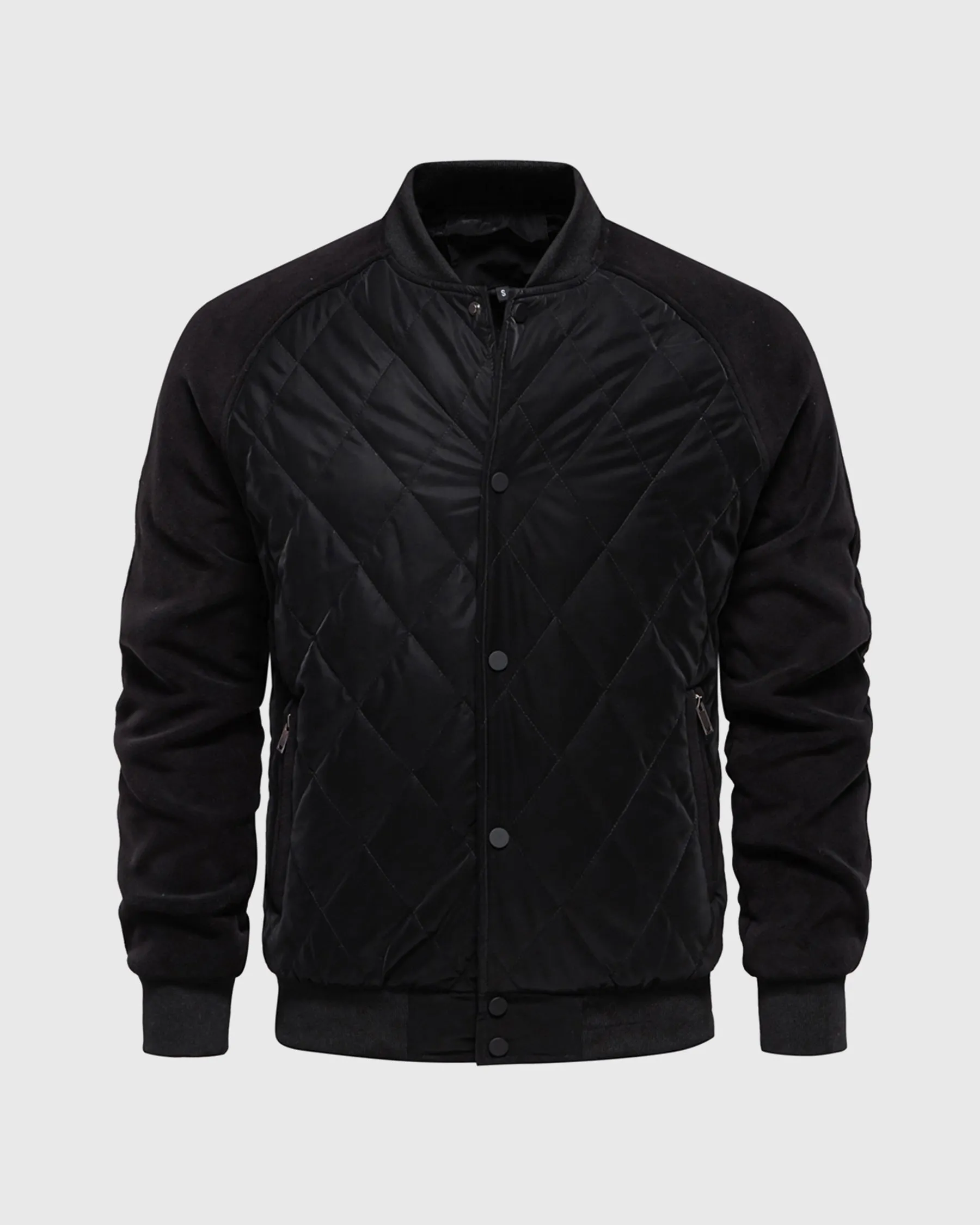 Panelled Hybrid Bomber Jacket