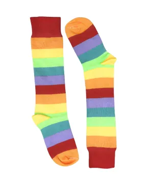 Pastel Rainbow Stripes Kids Knee High Socks - Aussie Made