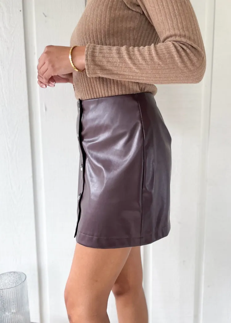 PERRY LEATHER SKIRT