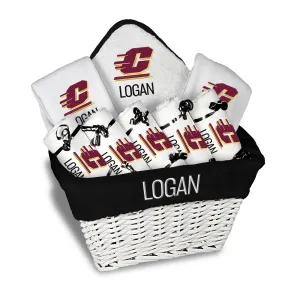 Personalized Central Michigan Chippewas Large Basket - 9 Items