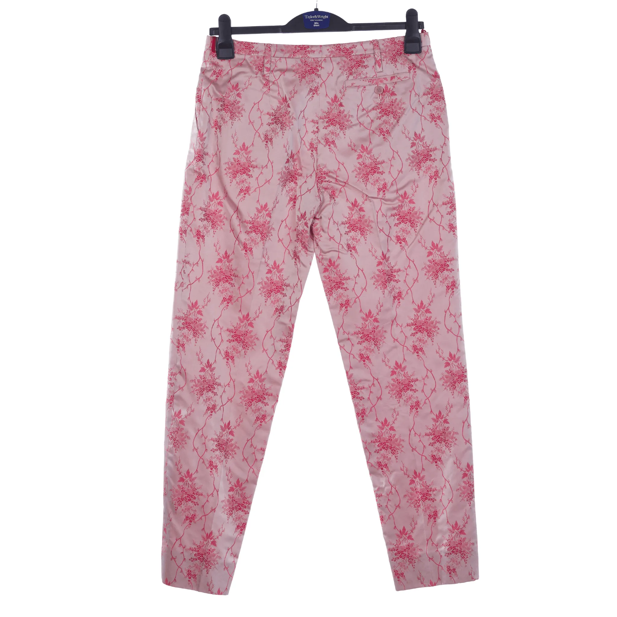 Prada Silk Pink Patterned Trousers UK Size 10