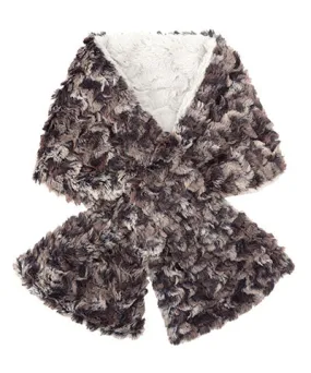 Pull-Thru Scarf - Luxury Faux Fur in Calico