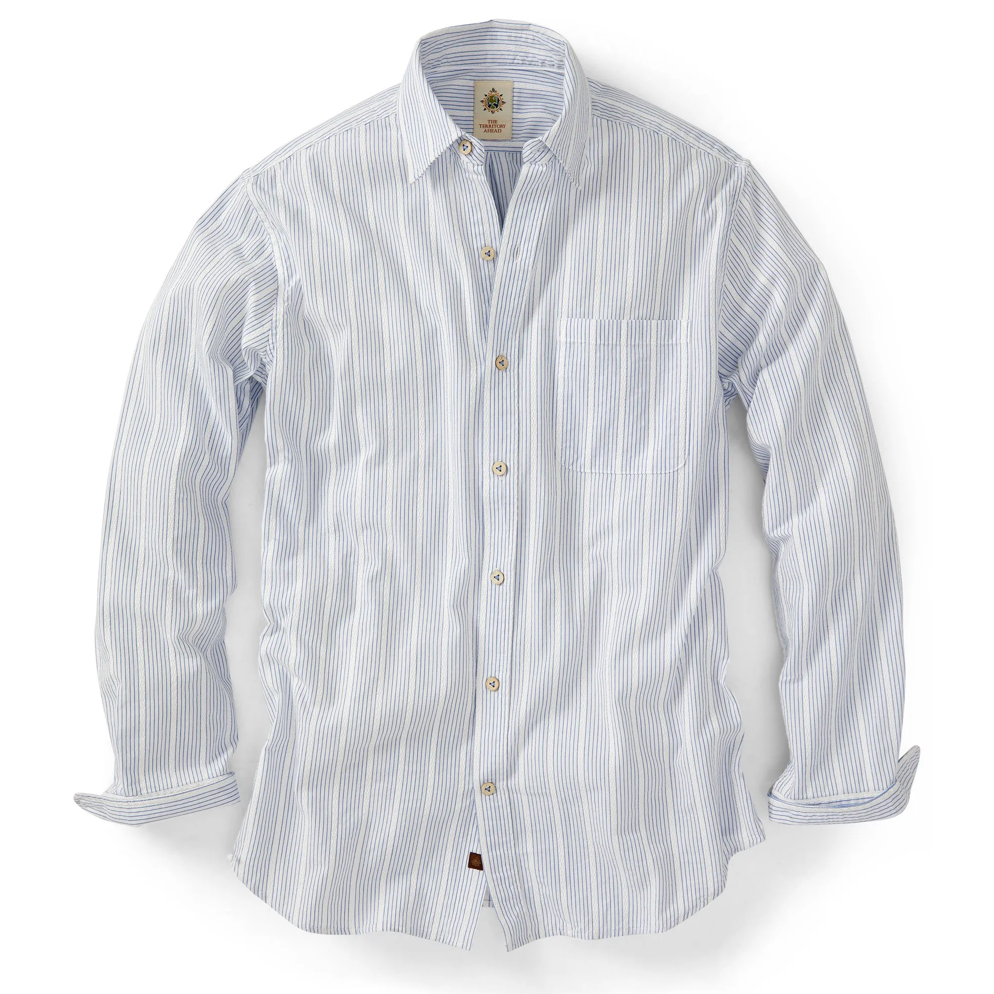 Pushkar Basketweave Pinstripe Shirt - Tall