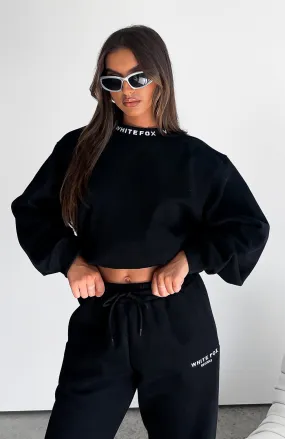 Put It On Repeat Oversized Sweater Black