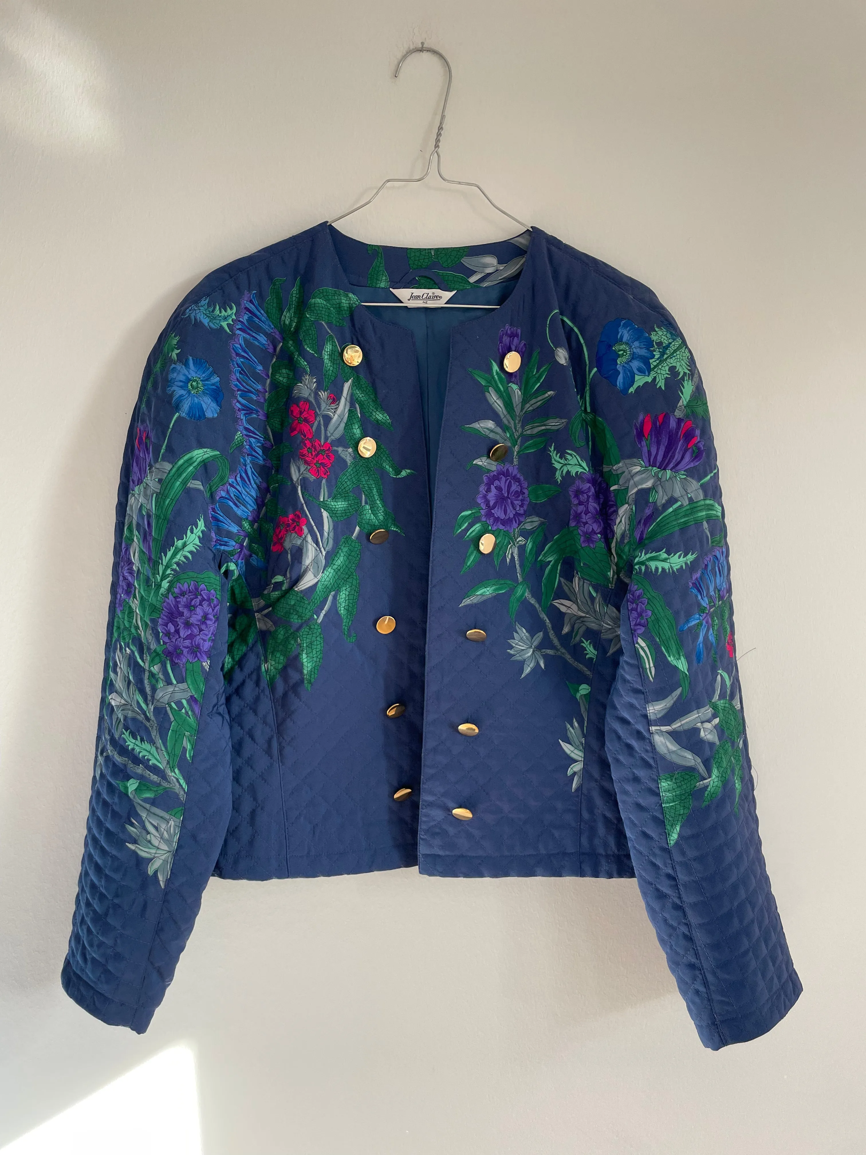 Quilted Floral Print Jacket