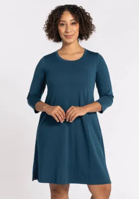 Rissa A Line Dress - Real Teal