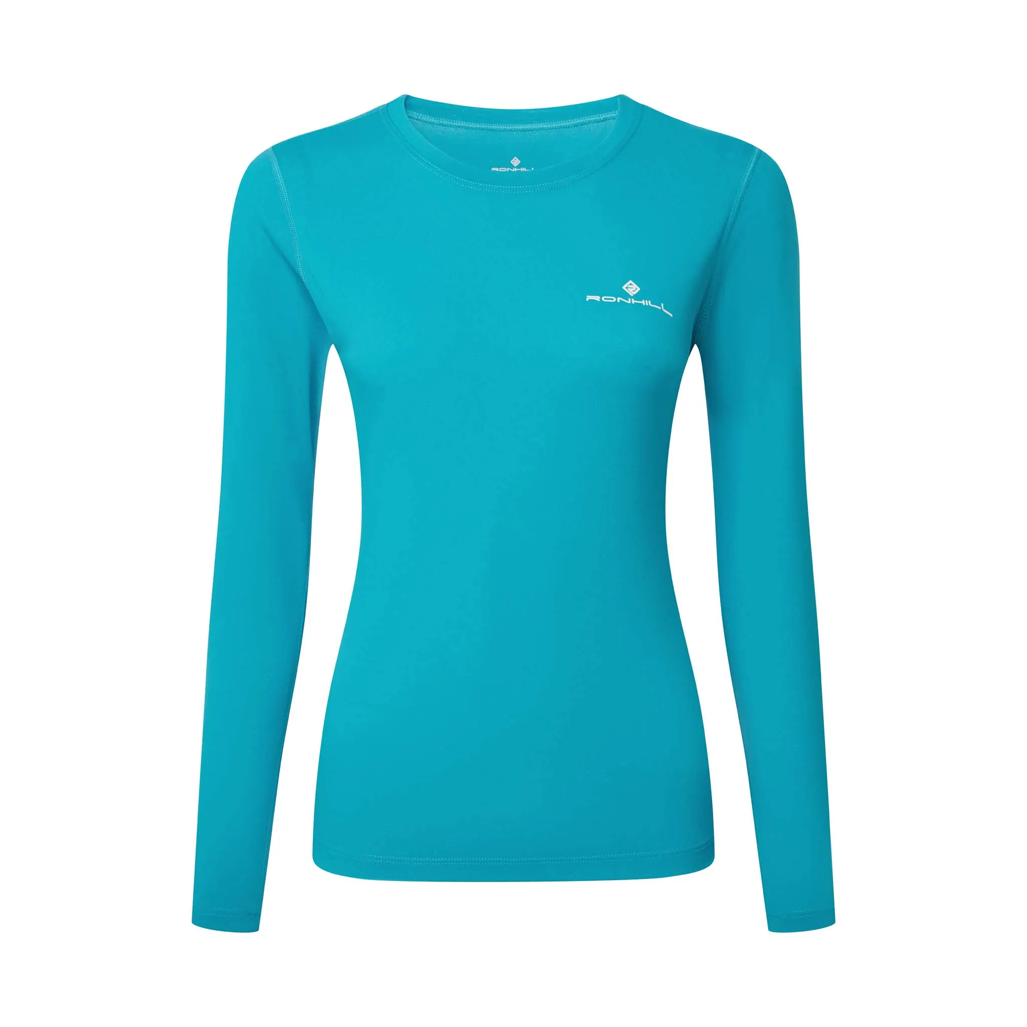 Ronhill | Women's Core L/S Tee - Azure/Bright White