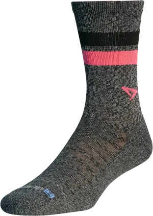 Running Lite-Mesh Crew - Graphite Heathered w/Neon Pink & Black Stripes - DISCONTINUED