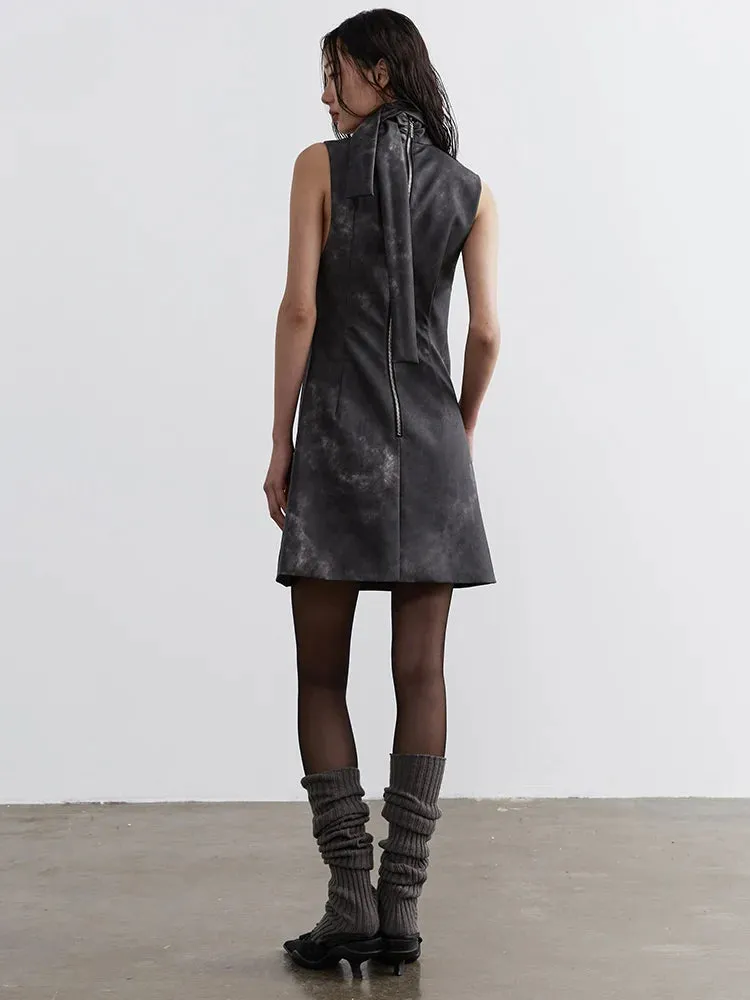 Sangee Vegan Leather Mini Dress