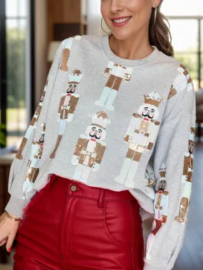 Sassy Holiday Nutcracker Long Sleeve Sweatshirt