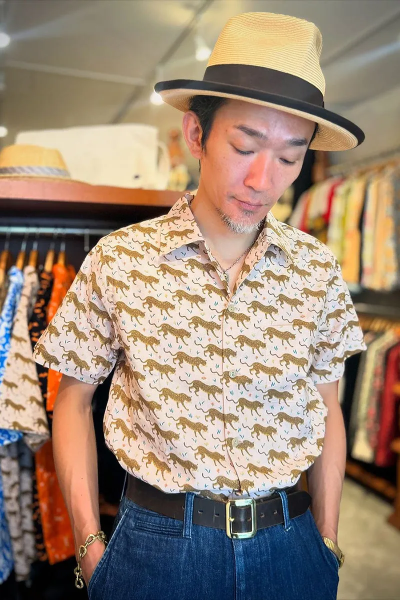 S/S Print Open Shirt “STRAY LEOPARD”