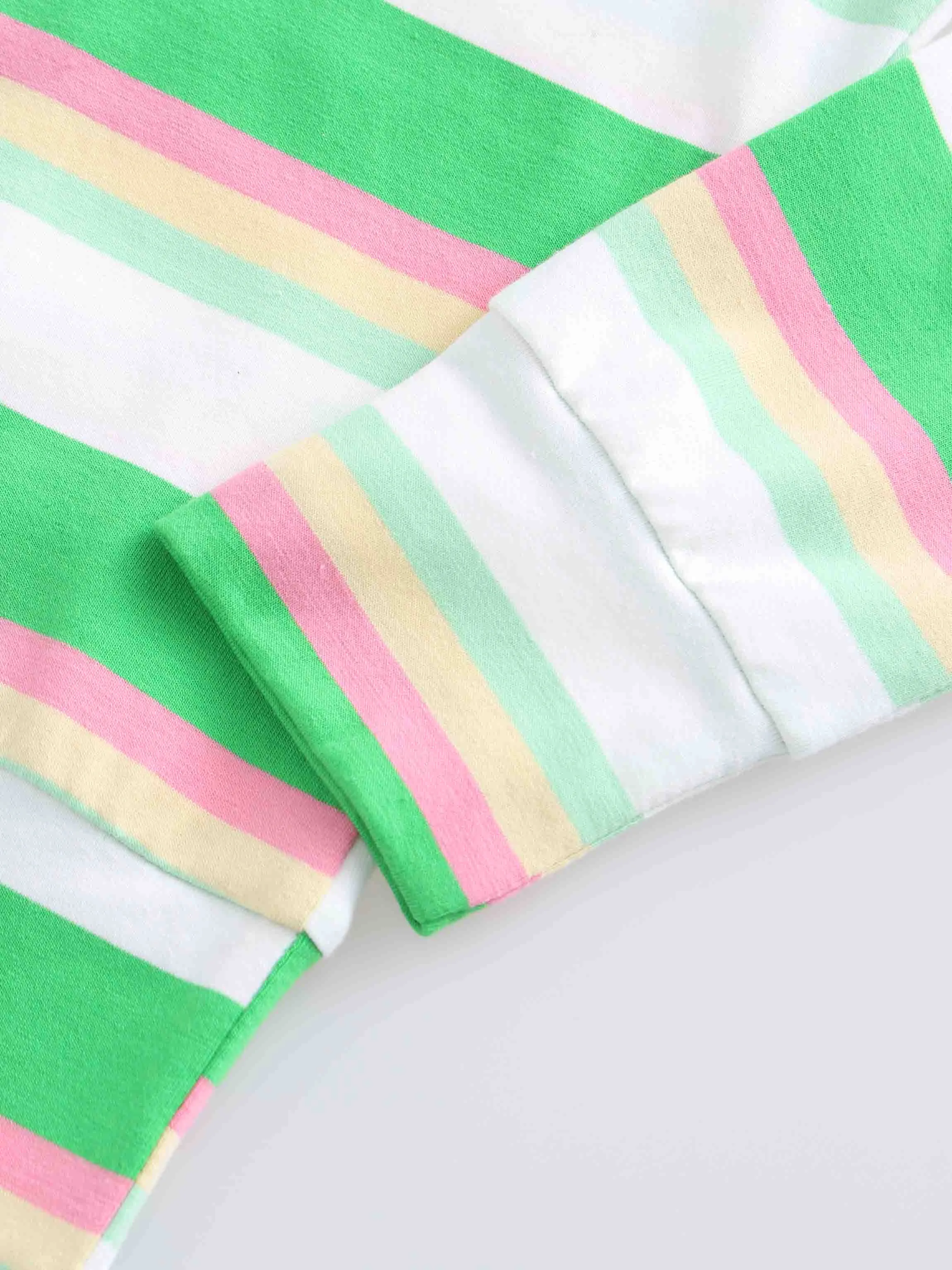 Striped Bomber-Green/Pink