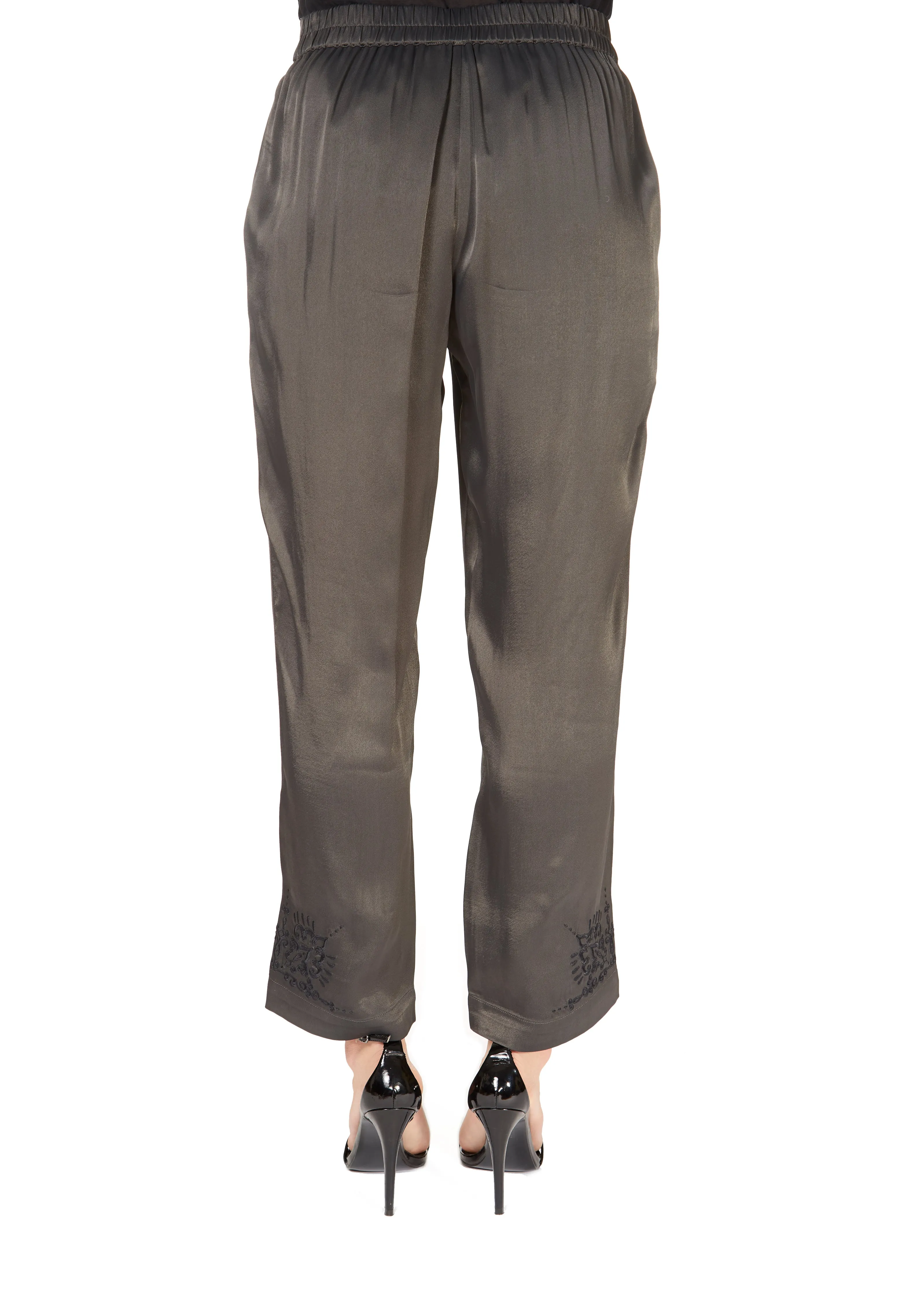 'Superiour' Asphalt Grey Cropped Trouser