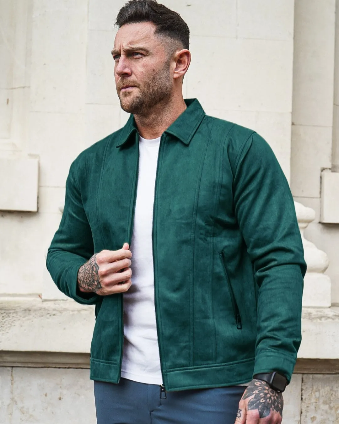 Timeless Suede Bomber Jacket New