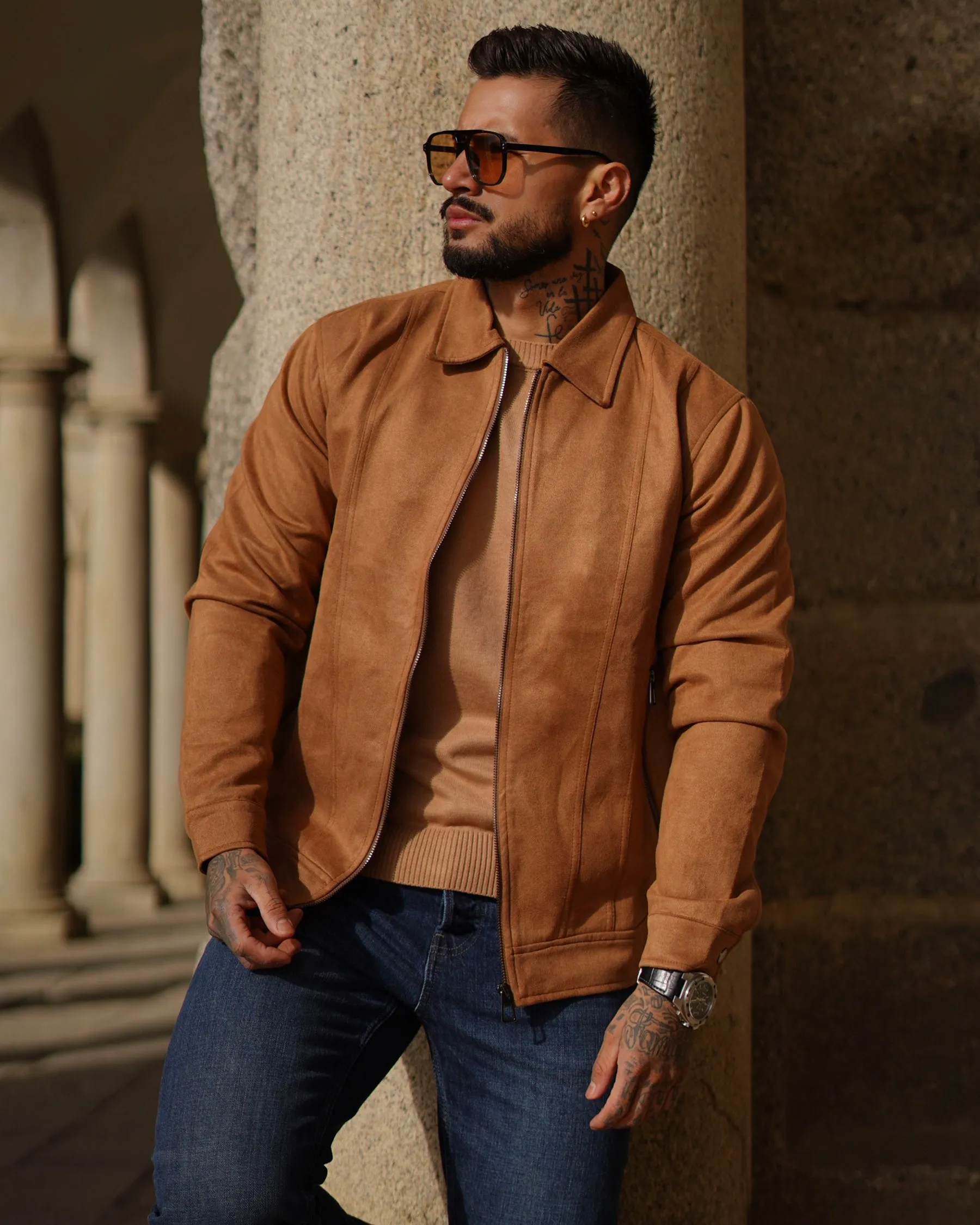 Timeless Suede Bomber Jacket