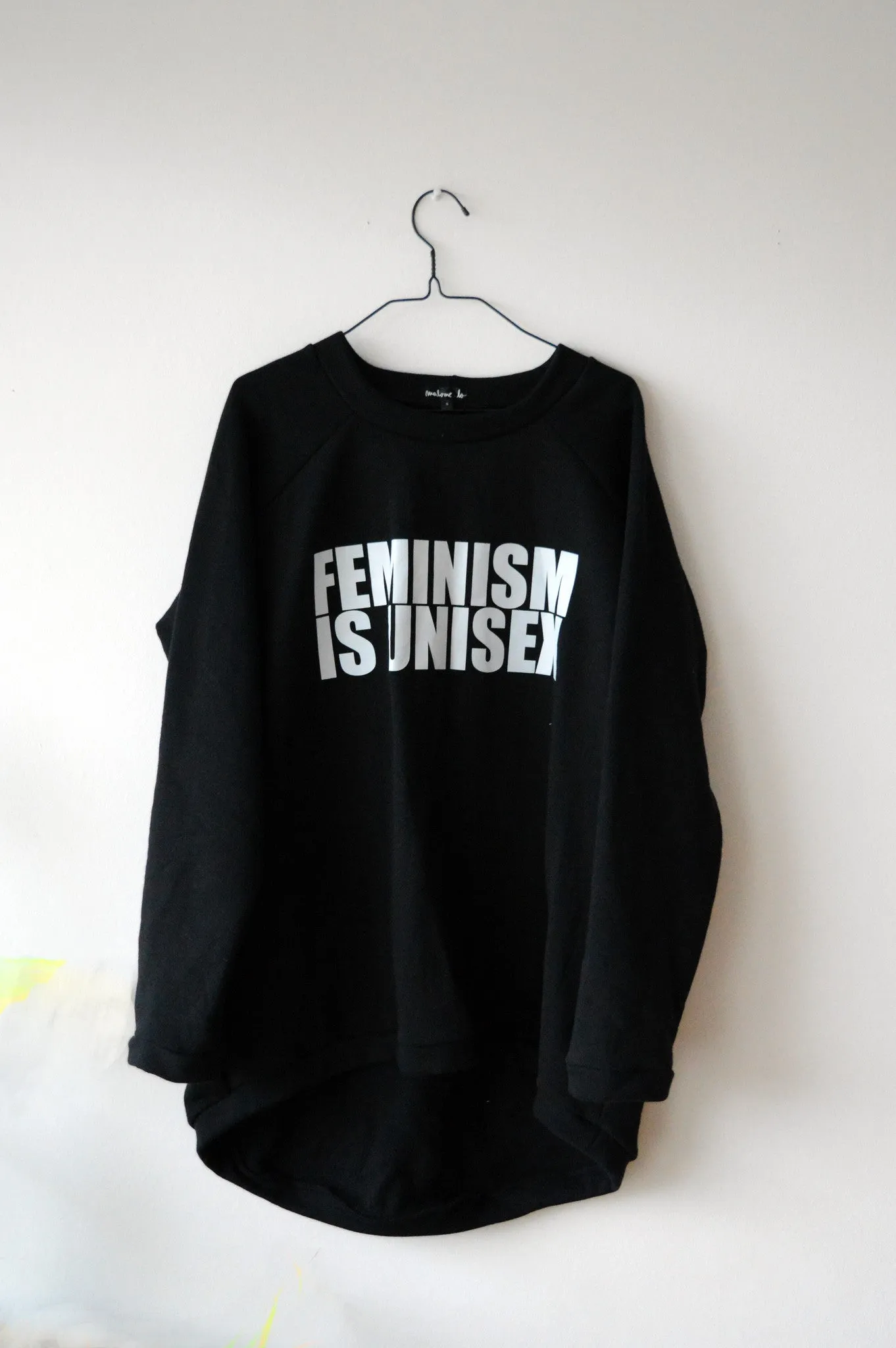 Unisex sweater F=U: Black   white