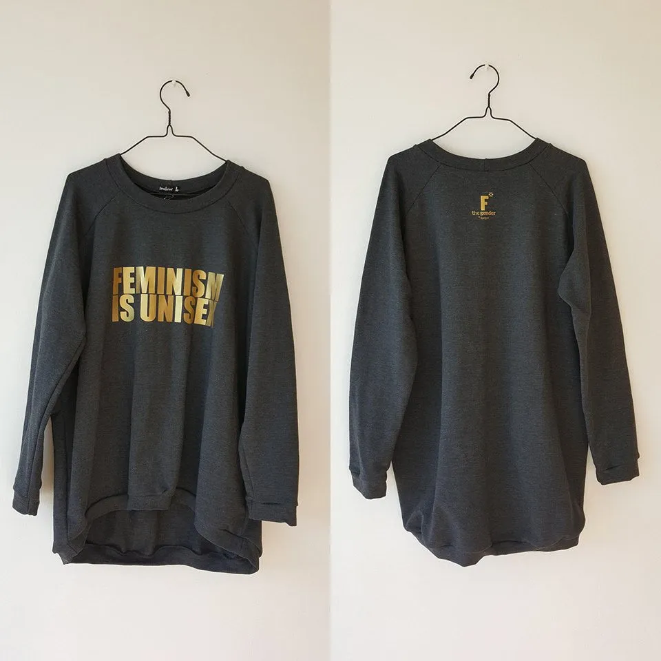 Unisex Sweater F=U: Graffit grey   gold