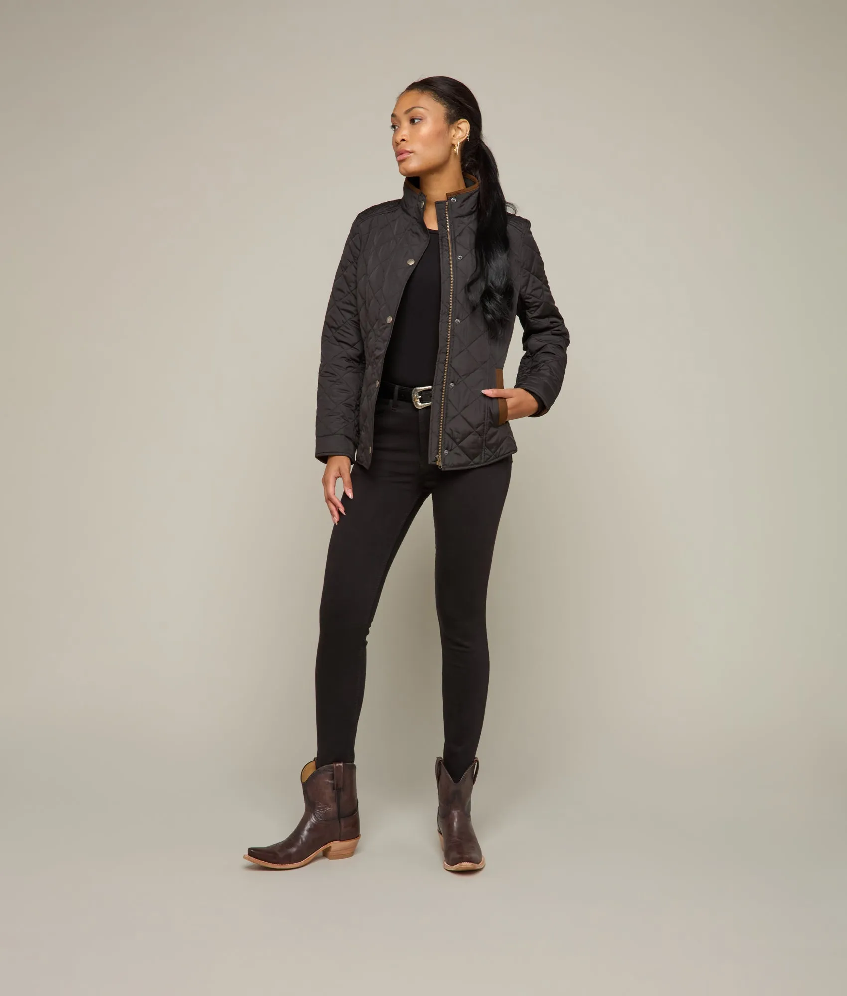 Women's Quilted Jacket :: Black