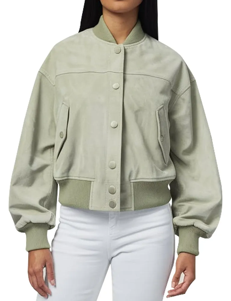 Women's Sage Green Eden Bomber Jacket