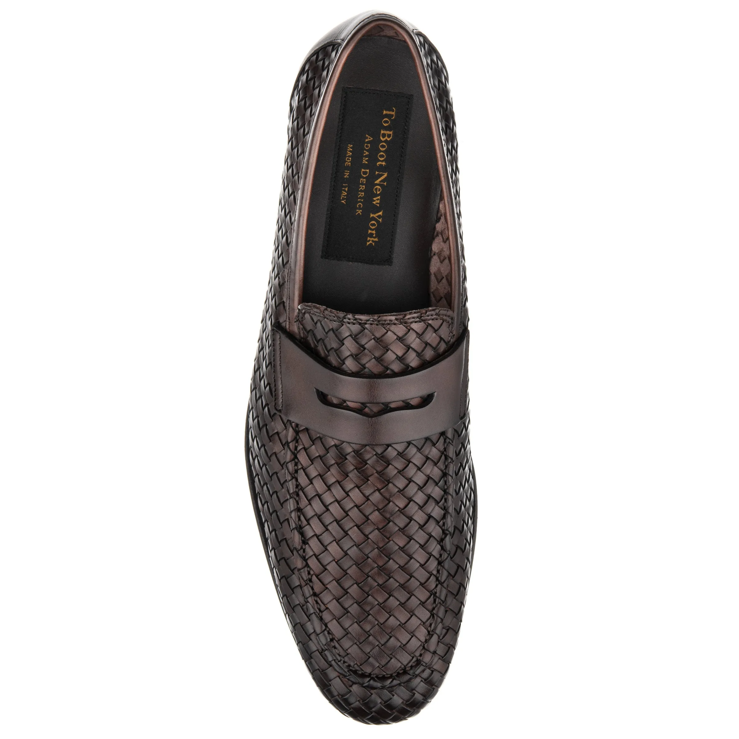 Zenith Brown Woven Leather Loafer