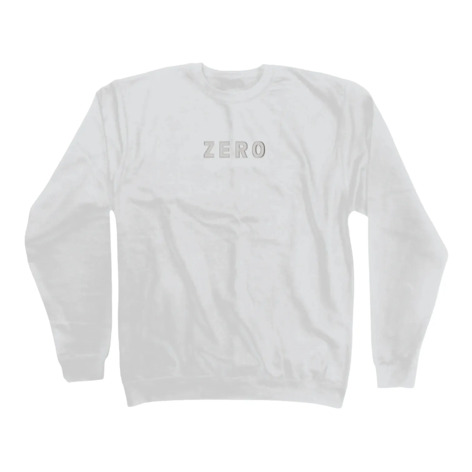 ZERO ARMY EMBROIDERED CREW NECK - WHITE