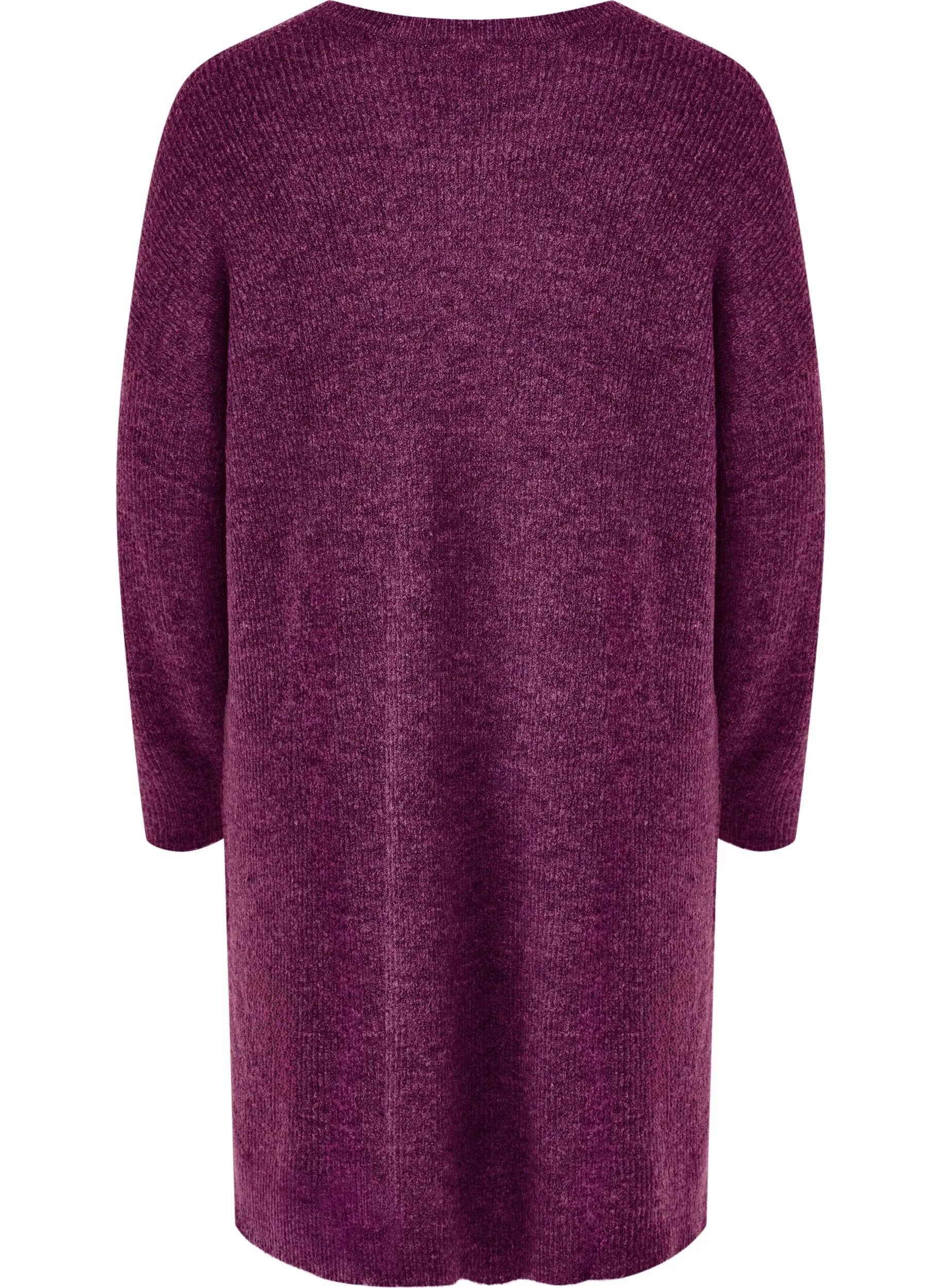 Zizzi Maya Knitted Dress in Purple